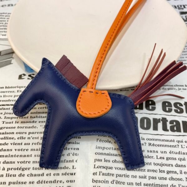187 Factory Rodeo Bag Charms Lambskin Deep Blue / Rouge H /Apricot No.94