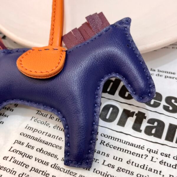187 Factory Rodeo Bag Charms Lambskin Deep Blue / Rouge H /Apricot No.94