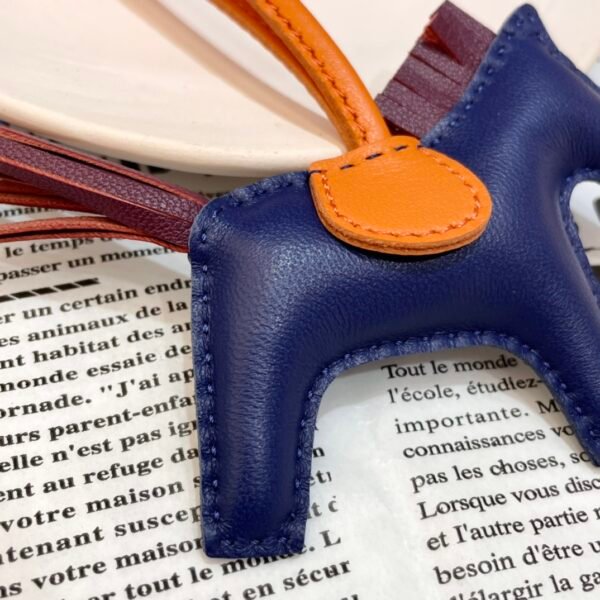 187 Factory Rodeo Bag Charms Lambskin Deep Blue / Rouge H /Apricot No.94