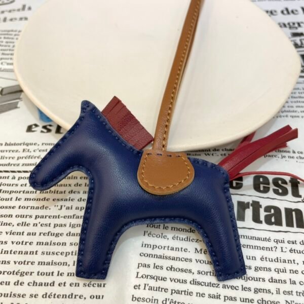 USA New York 187 Factory No.93 Lambskin Deep Blue / Rouge H Rodeo Bag Charms