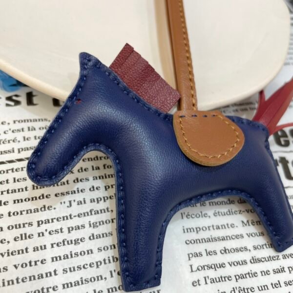 USA New York 187 Factory No.93 Lambskin Deep Blue / Rouge H Rodeo Bag Charms