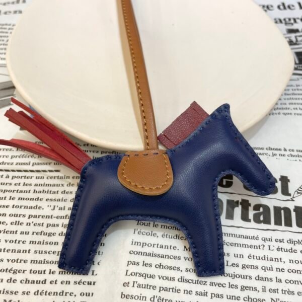 USA New York 187 Factory No.93 Lambskin Deep Blue / Rouge H Rodeo Bag Charms