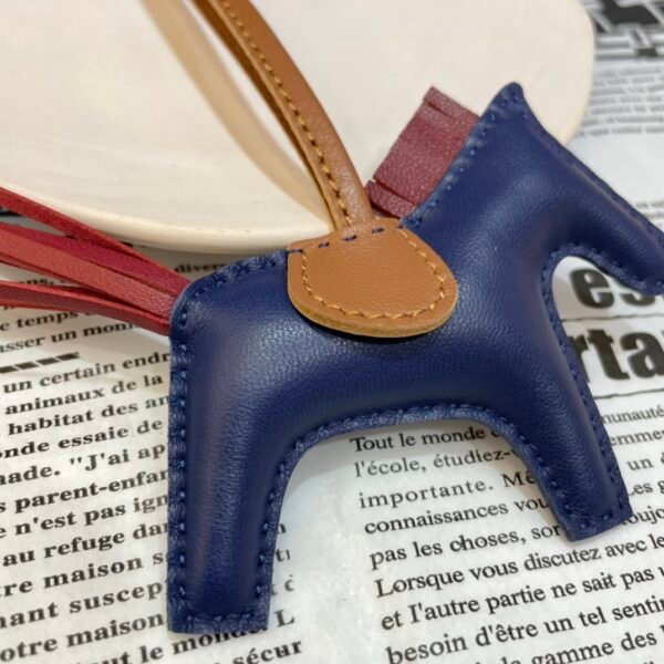 USA New York 187 Factory No.93 Lambskin Deep Blue / Rouge H Rodeo Bag Charms