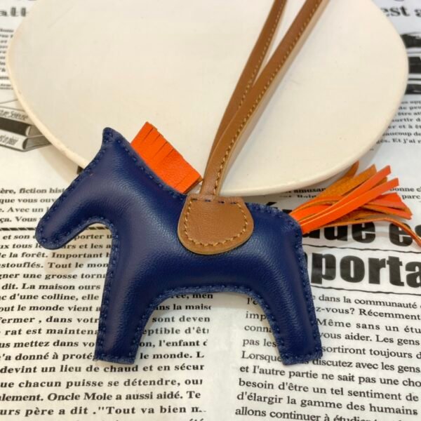 187 Factory Rodeo Charms Images Lambskin Deep Blue / Feu Orange No.92