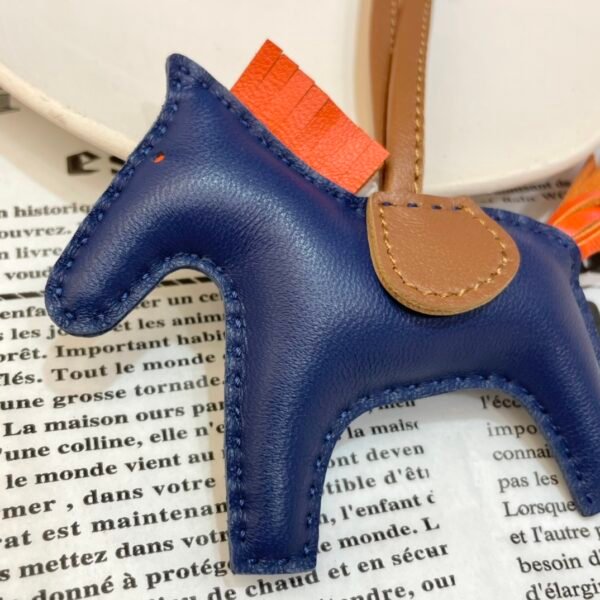 187 Factory Rodeo Charms Images Lambskin Deep Blue / Feu Orange No.92