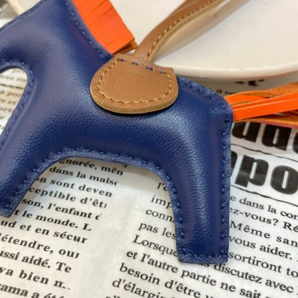 187 Factory Rodeo Charms Images Lambskin Deep Blue / Feu Orange No.92