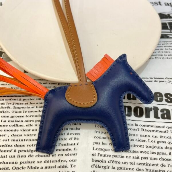 187 Factory Rodeo Charms Images Lambskin Deep Blue / Feu Orange No.92