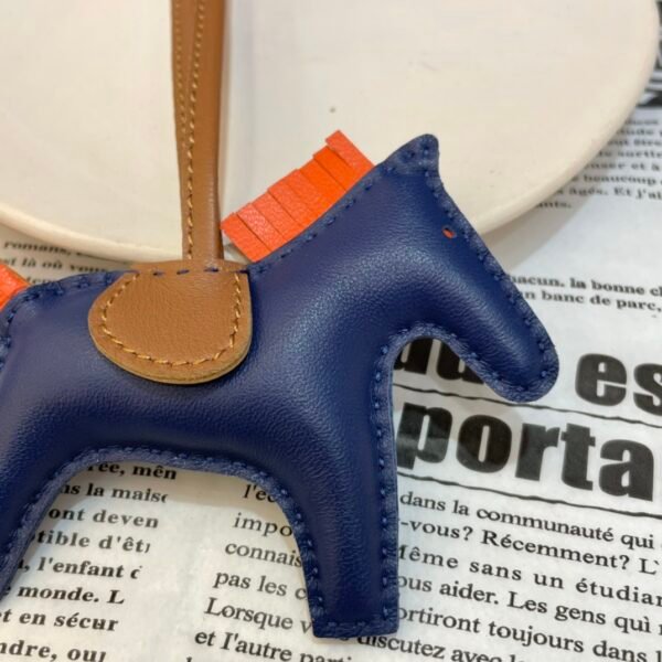 187 Factory Rodeo Charms Images Lambskin Deep Blue / Feu Orange No.92