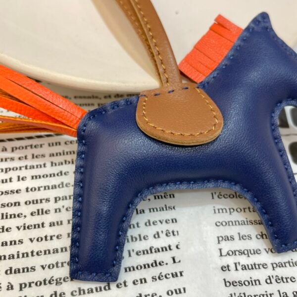 187 Factory Rodeo Charms Images Lambskin Deep Blue / Feu Orange No.92