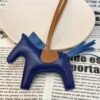 Full Handmade 187 Factory Rodeo Bag Charms Lambskin Deep Blue / Blue Azteque No.91