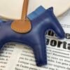 Full Handmade 187 Factory Rodeo Bag Charms Lambskin Deep Blue / Blue Azteque No.91