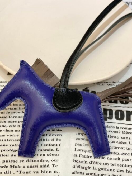 187 Factory Rodeo Charms Images No.89 Blue Electric / Etoupe Lambskin