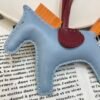 USA Los Angeles 187 Factory Rodeo Bag Charms Lambskin Blue Lin / Abricot No.81