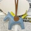 UK London 187 Factory Lambskin Rodeo Bag Charms No.80 Blue Lin / Lime