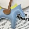 UK London 187 Factory Lambskin Rodeo Bag Charms No.80 Blue Lin / Lime