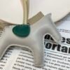 Qatar Doha 187 Factory Rodeo Bag Charms No.78 Lambskin Gris Pearl / Gris Tourterelle