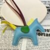 Russia Moscow 187 Factory Rodeo Bag Charms No.75 Lambskin Blue Atoll / Lime B