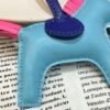 Hong Kong 187 Factory Rodeo Bag Charms Lambskin Blue Atoll / Fuschia No.73