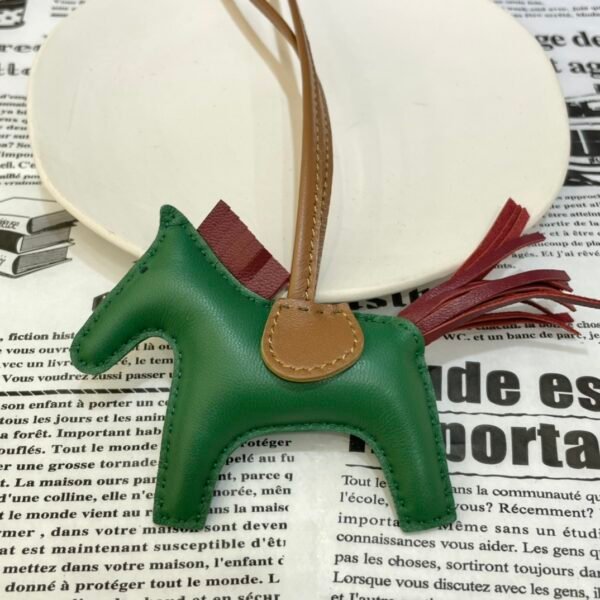 Russia Moscow 187 Factory Rodeo Bag Charms No.75 Lambskin Blue Atoll / Lime B