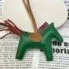 USA New York 187 Factory Rodeo Bag Charms Lambskin Vert Vertigo / Rouge H No.72