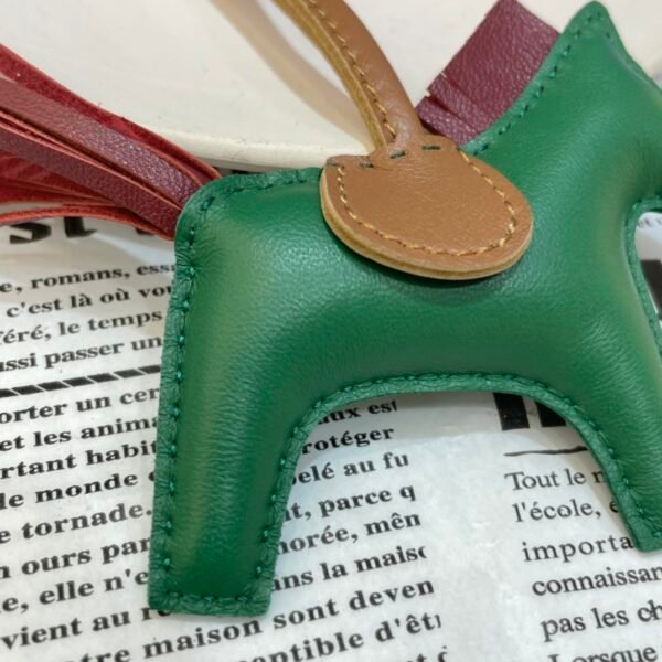USA New York 187 Factory Rodeo Bag Charms Lambskin Vert Vertigo / Rouge H No.72