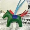Handmade 187 Factory No.71 Vert Vertigo / Rouge Casaque Lambskin Rodeo Bag Charms