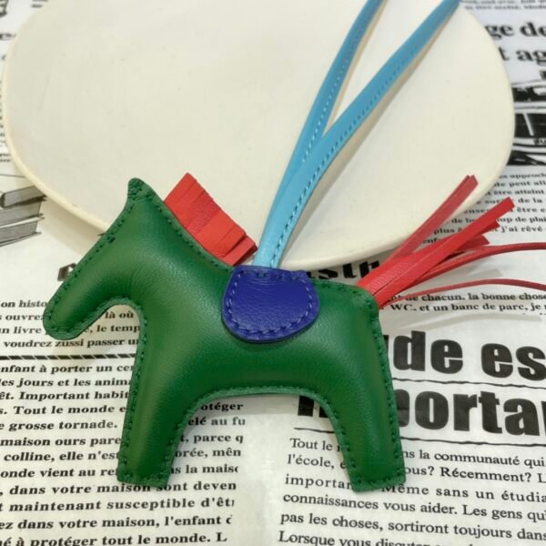Handmade 187 Factory No.71 Vert Vertigo / Rouge Casaque Lambskin Rodeo Bag Charms