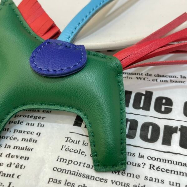 Handmade 187 Factory No.71 Vert Vertigo / Rouge Casaque Lambskin Rodeo Bag Charms