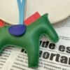 Handmade 187 Factory No.71 Vert Vertigo / Rouge Casaque Lambskin Rodeo Bag Charms