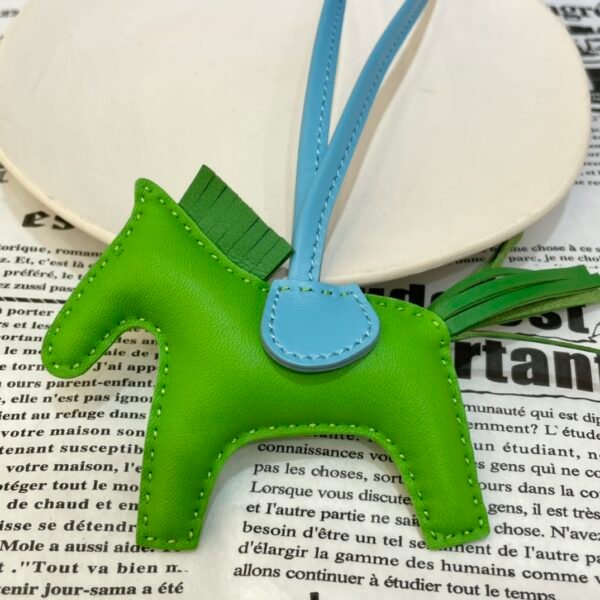 Full Handmade 187 Factory Rodeo Bag Charms No.63 Lambskin Vert Criquet / Vert Bambou