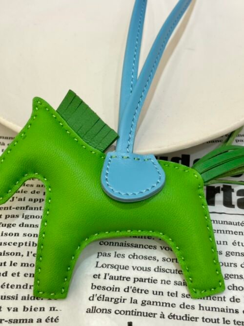 Full Handmade 187 Factory Rodeo Bag Charms No.63 Lambskin Vert Criquet / Vert Bambou