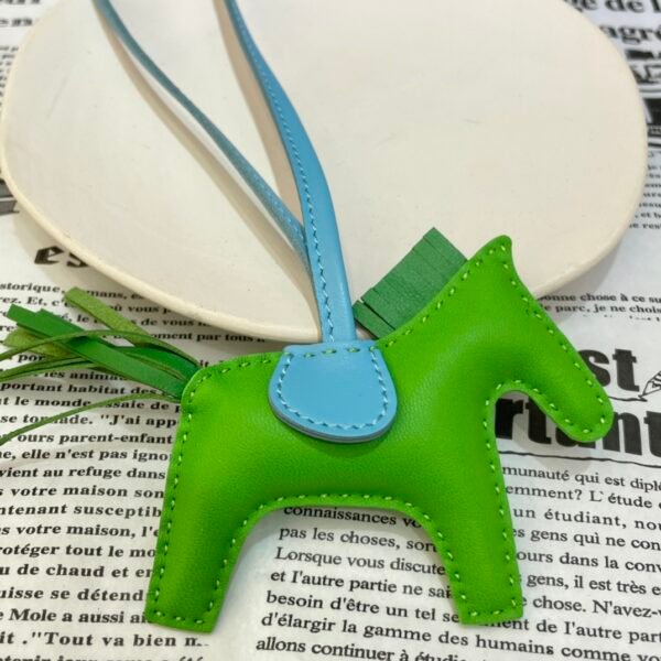 Full Handmade 187 Factory Rodeo Bag Charms No.63 Lambskin Vert Criquet / Vert Bambou