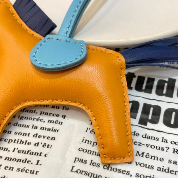 Indonesia Jakarta 187 Factory Jaune D’or / Deep Blue Lambskin Rodeo Bag Charms No.55