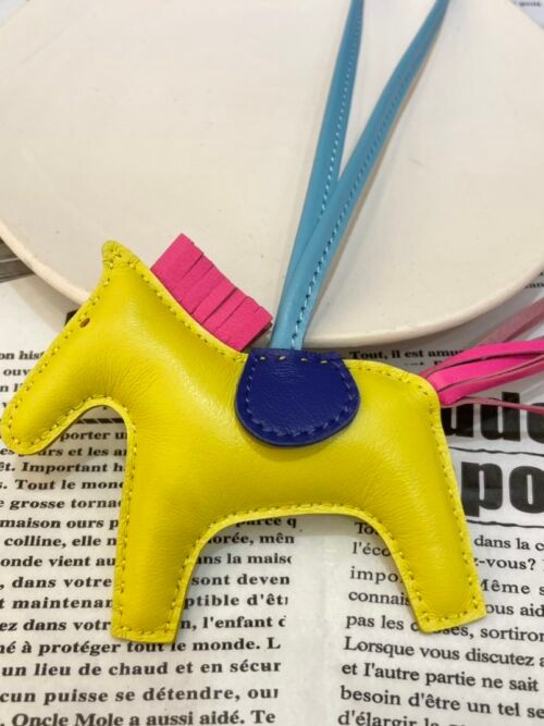 187 Factory Lime / Fuschia Lambskin No.53 Rodeo Bag Charms