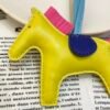 187 Factory Lime / Fuschia Lambskin No.53 Rodeo Bag Charms