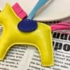 187 Factory Lime / Fuschia Lambskin No.53 Rodeo Bag Charms