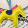 187 Factory Lime / Fuschia Lambskin No.53 Rodeo Bag Charms