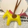 UK London 187 Factory Rodeo Bag Charms Lambskin Lime / Rose Azalee No.52