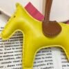 UK London 187 Factory Rodeo Bag Charms Lambskin Lime / Rose Azalee No.52