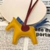 187 Factory Rodeo Bag Charms Images Lambskin Moutarde / Blue Azteque No.50