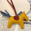 187 Factory Rodeo Bag Charms Images Lambskin Moutarde / Blue Azteque No.50