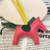 187 Factory Rodeo Bag Charms Rose Azalee / Vert Emeraude Lambskin No.48