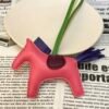 187 Factory Rodeo Bag Charms No.46 Lambskin Rose Azalee / Blue Electric B