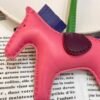 187 Factory Rodeo Bag Charms No.46 Lambskin Rose Azalee / Blue Electric B