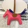 UAE Dubai 187 Factory No.45 Lambskin Rose Azalee / Blue Electric Rodeo Bag Charms 