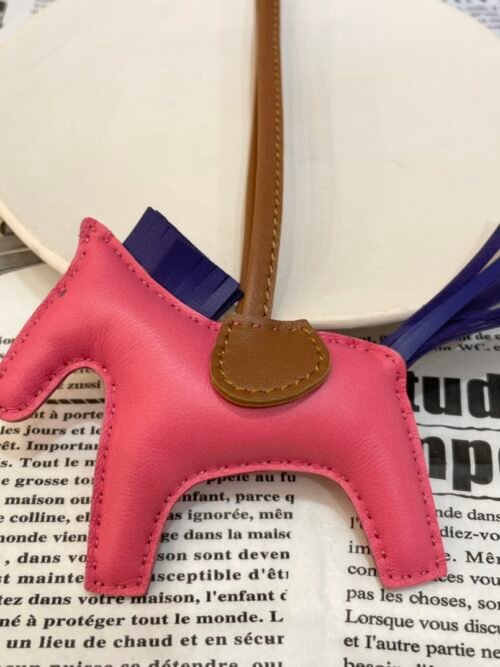UAE Dubai 187 Factory No.45 Lambskin Rose Azalee / Blue Electric Rodeo Bag Charms 