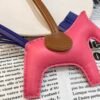 UAE Dubai 187 Factory No.45 Lambskin Rose Azalee / Blue Electric Rodeo Bag Charms 