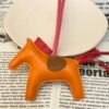 187 Factory Rodeo Bag Charms Lambskin Abricot / Rouge Casaque No.44