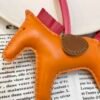 187 Factory Rodeo Bag Charms Lambskin Abricot / Rouge Casaque No.44