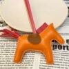 187 Factory Rodeo Bag Charms Lambskin Abricot / Rouge Casaque No.44